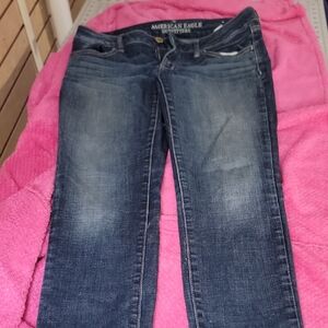 American Eagle Outfitters Women's Dark Blue Skinny Jeans